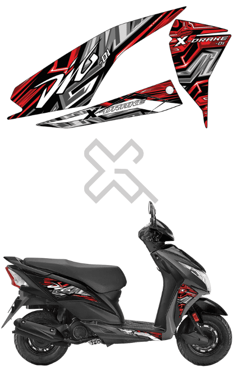 Honda Dio Half Body Graphics | Honda Dio Sticker